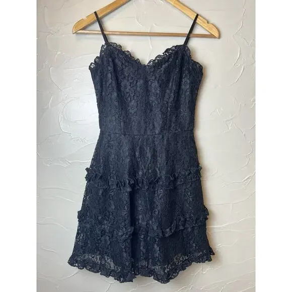 Windsor Black Lace Bodice Dress Sz XS Whimsigoth Fairy Goth Indie Punk Y2K - Picture 1 of 8